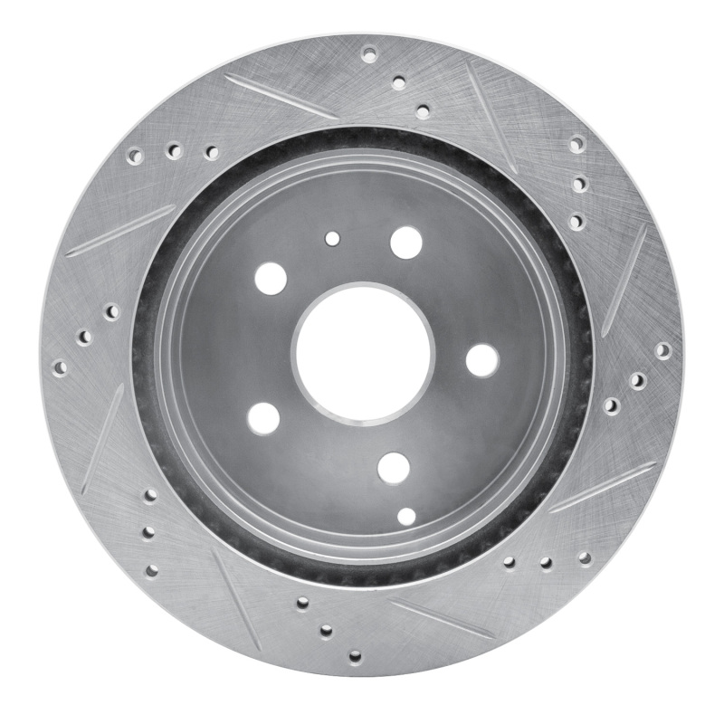 Chevrolet Express 4500 Brake Rotor (1) - Rear Left - R1 Concepts - Drilled & Slotted - Silver - `09-`20